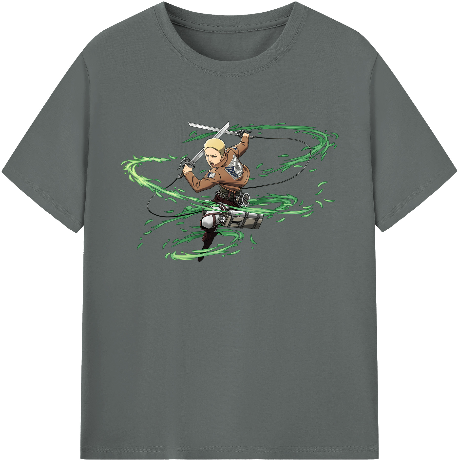（画像用） 進撃の巨人 ライナー・ブラウン Attack on Titan Reiner Braun 綿100％ メンズ半袖Tシャツ｜肌触りやわらか＆通気性